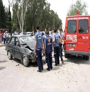 Kazaya giderken kaza yaptılar