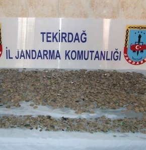 Tekirdağ'da şaşırtan gömü