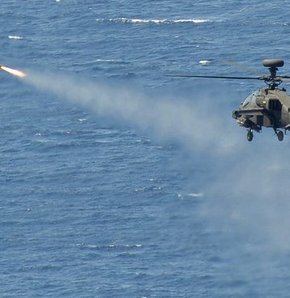 İlk kez helikopterle vuruldu